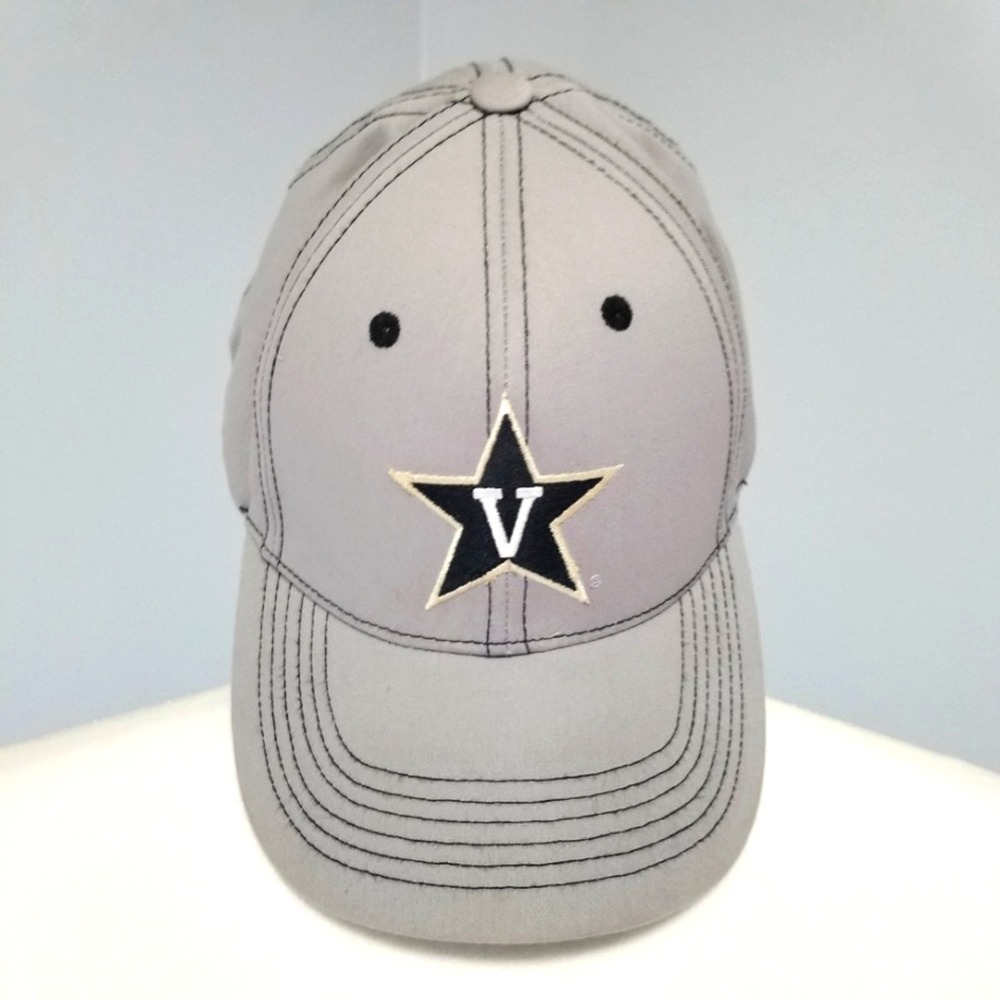 Collegiate Vanderbilt University Baseball Cap Adult Size Adjustable Closure Gray
